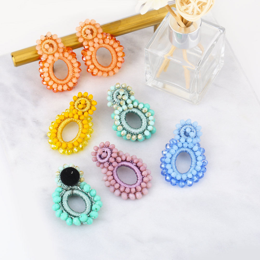 Wholesale Bohemian Waterop Rice Bead Earrings