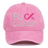 Wholesale Washed Embroidered Breast Cancer Baseball Caps