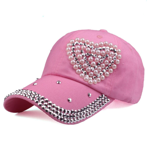 Wholesale Cotton Heart Pattern Outdoor Sun Protection Baseball Cap