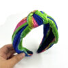 Wholesale Tie-dye Knotted Retro Style Colorful Geometric Rainbow Headband All-inclusive Headband