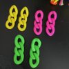 Wholesale Colorful Circle Chain Acrylic Earrings