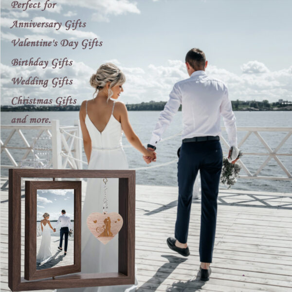 O1CN01uQLNsO1qSIsdSbPcz_2216828805494-0-cib Wholesale Mother's Day Double Sided Rotating Photo Frame 6-inch Wooden Frame Set