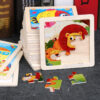 Wholesale Cartoon Animal Jigsaw Puzzle Wooden TOY