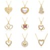 Wholesale Valentine's Day Love Microset Necklace Clavicle Chain