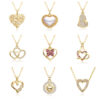Wholesale Valentine's Day Love Microset Necklace Clavicle Chain