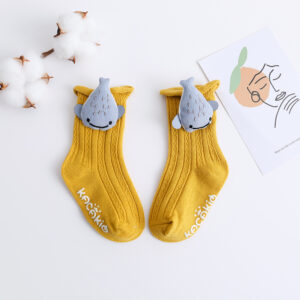 Double needle animal-yellow / L code (suitable for foot length 14-16cm)