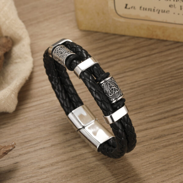 O1CN01uRpoQu1w2YCiv7YRy_3192076250-0-cib Wholesale Alloy Magnet Buckle Leather Rope Hand Woven Vintage Men's Bracelet
