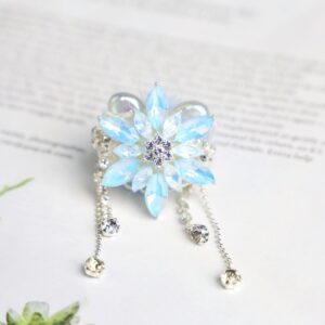 Blue / Handmade 07-Snowflake Mink Hair