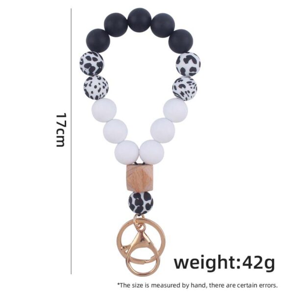 Wholesale Hand Silicone Beads Wrist Keychain