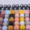 Wholesale Rainbow Silicone Beaded Keychain