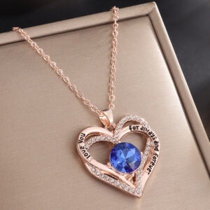September-dark blue Diamond-Rose Gold