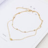 Wholesale Copper Peach Heart Multi-layer Clavicle Chain Necklace