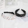 Wholesale Small Flower Fabric Woven Wide Edge Hair Bands