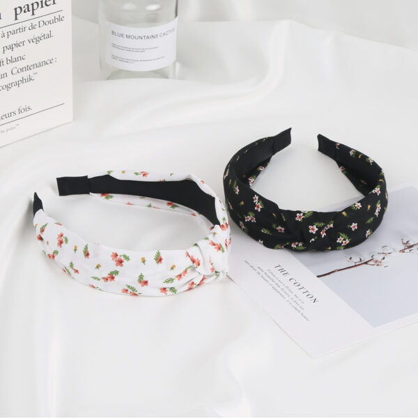 Wholesale Small Flower Fabric Woven Wide Edge Hair Bands