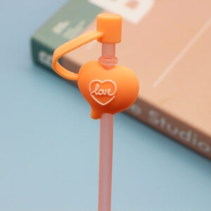 Orange Letter Love 8mm / Bag with straw [straw color random]]