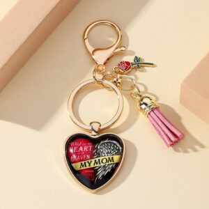 Wholesale Mother's Day Father's Day Heart Alloy Pendant Creative Keychain