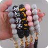 Wholesale Leather PU Tassel Silicone Wrist Keychain