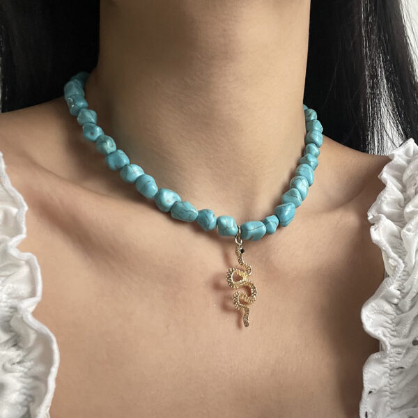 O1CN01uahPNj2CmqKs1S5pL_3912908517-0-cib Wholesale Vintage Turquoise Necklace Collarbone Chain