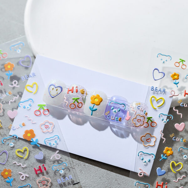 Wholesale Ferrite Frosted Plastic Nail Stickers