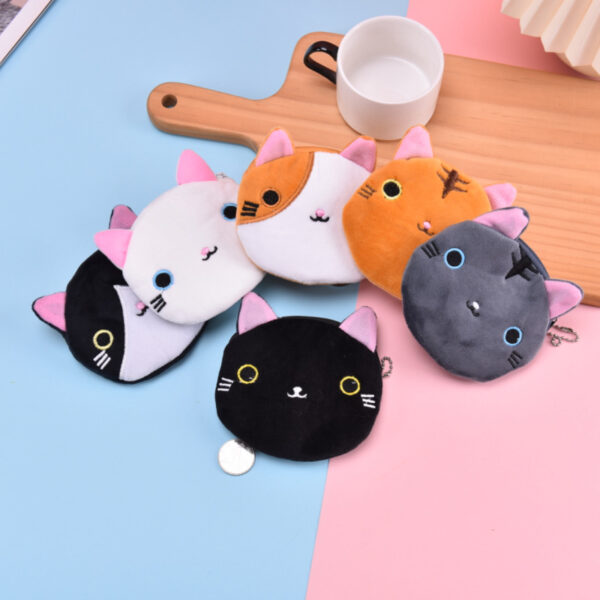 Wholesale Cartoon Mini Kitten Plush Coin Purse