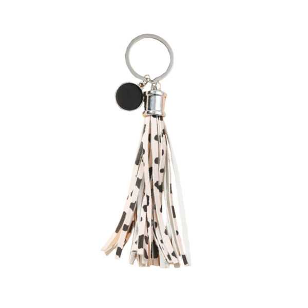 O1CN01ueF7pB1bFjfGjfT1q_2857743436-0-cib Wholesale PU Cow Pattern Tassel Keychain