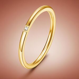 10-C-8 gold one diamond 1mm / No. 6
