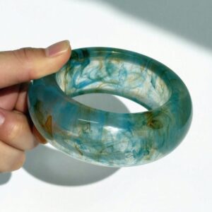 Landscape and floating flowers