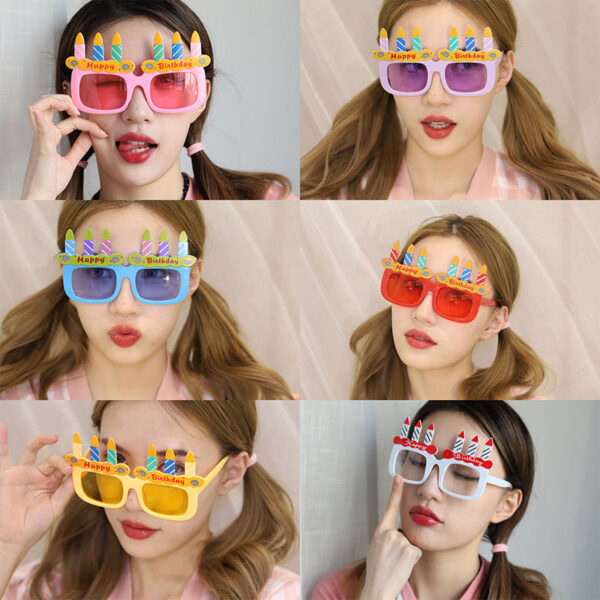 Wholesale ABS Birthday Party Decorative Glasses