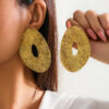 Wholesale Disc Metal Large Earrings