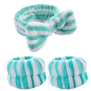 #15 Green stripe three piece set (3 elastic)