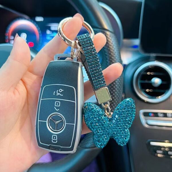 Wholesale Diamond Inlaid Butterfly Keychains