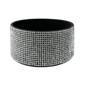 Silver diamond/black cup cover