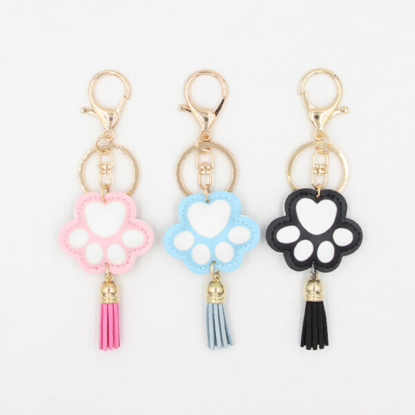 Wholesale PU Tassel Dog Claw KeyChain