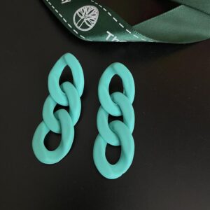 0634 green chain 925 silver needle