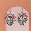 Wholesale Bohemian Retro Ethnic Style Teardrop Shaped Turquoise Earrings