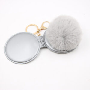 Light gray / Mirror pendant keychain