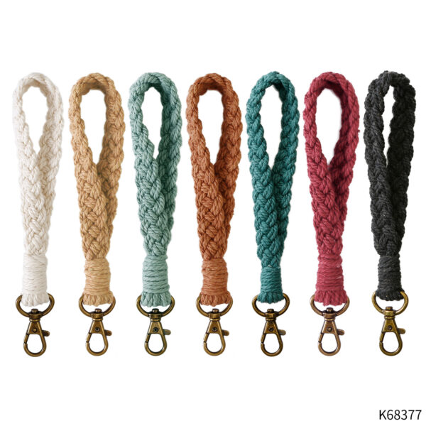 Wholesale Hand Woven Cotton Wristband Pastoral Keychain