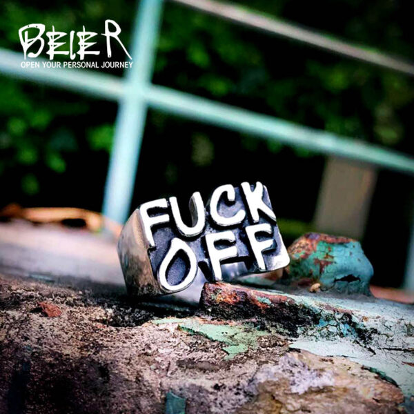 Wholesale Vintage Fuck Off Stainless Steel Rings