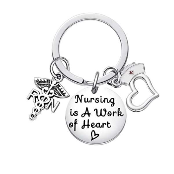 O1CN01urwME71QxHbsfmQDX_2214702182042-0-cib Wholesale Nurses Day Creative Jewelry Stainless Steel Keychain