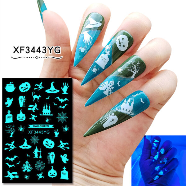 O1CN01uspY751OLbj6i6tGf_2817011689-0-cib Wholesale Halloween Glow Nail Stickers Set of 12pcs