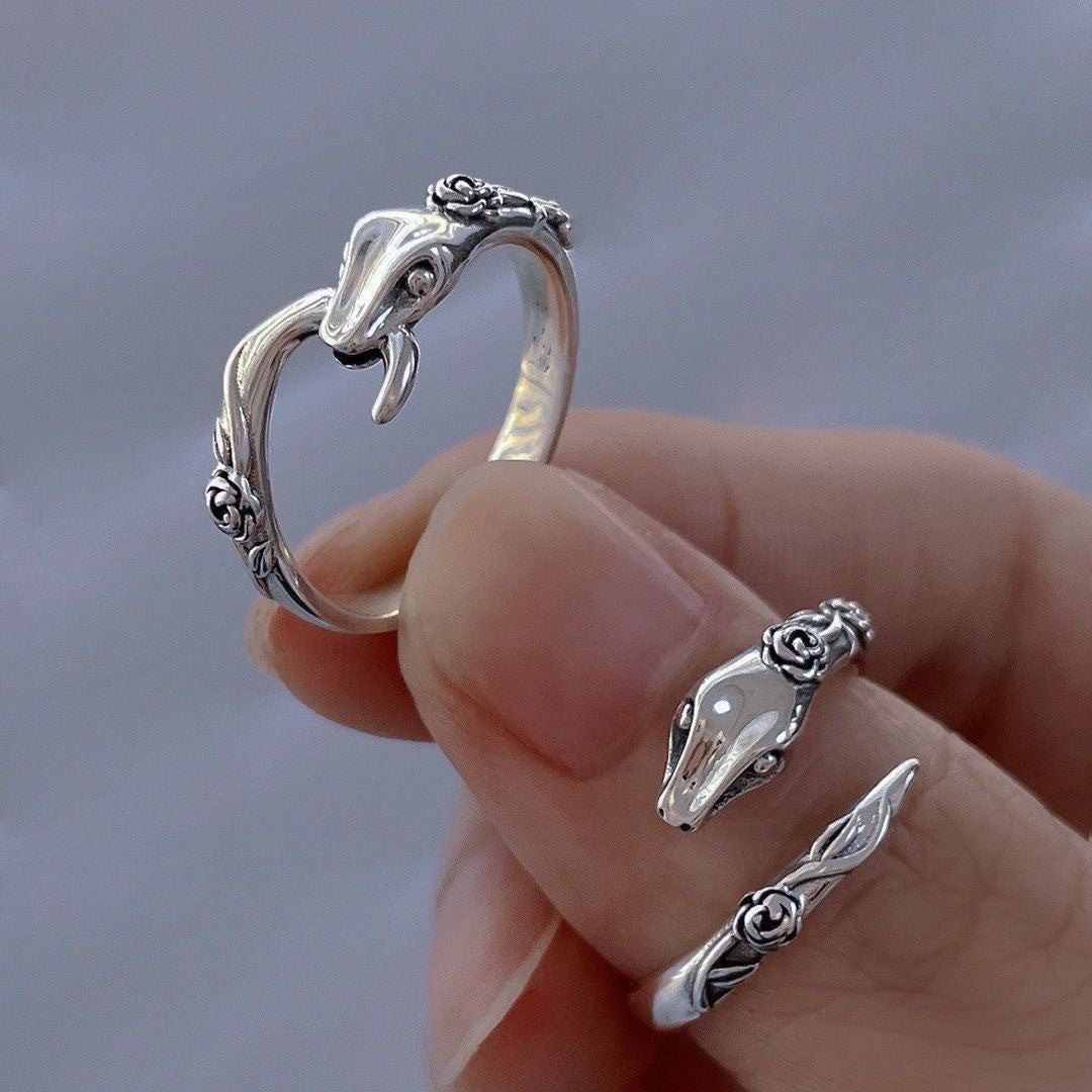Wholesale Alloy Adjustable Snake Bone Ring