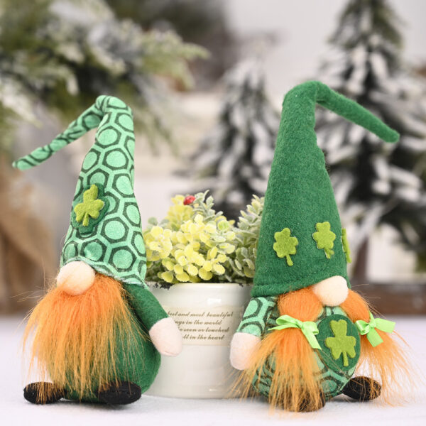 O1CN01uuGrXv1DC1YF5ItmI_940940179-0-cib Wholesale St. Patrick's Day Little Doll Standing Green Leaf Gnome Ornament