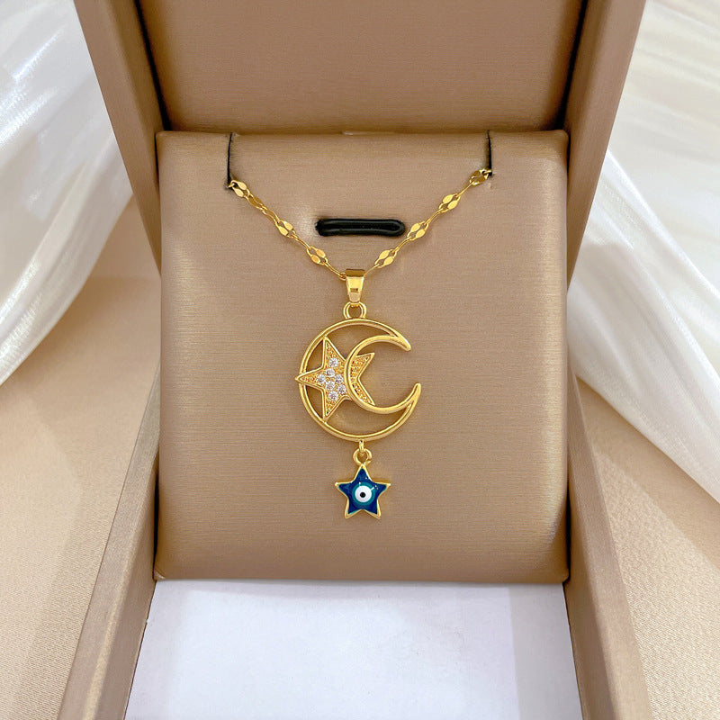 Wholesale Star Moon Stainless Steel Necklaces