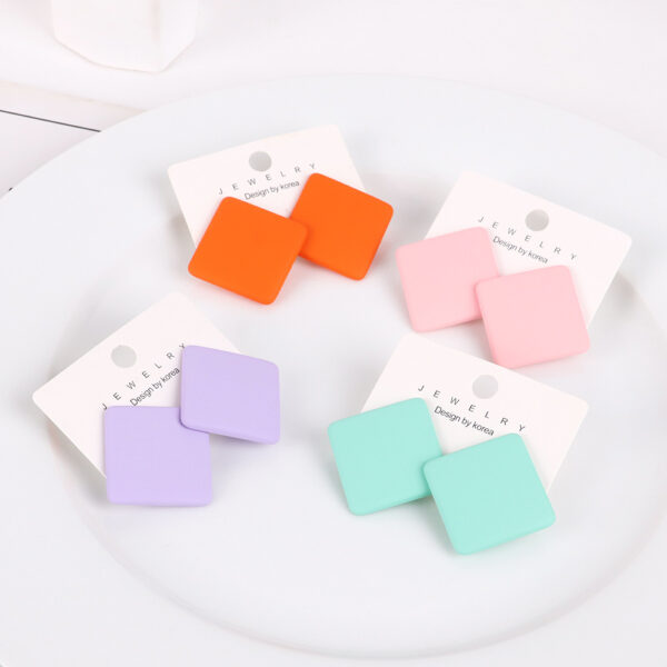 Wholesale Matte Colored Acrylic Earrings