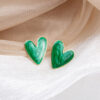 Wholesale Drip Oil Heart Alloy Ear Studs