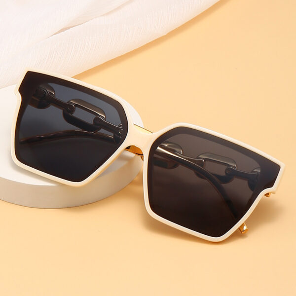 Wholesale Large Frame Box Semi-metal Chain PC Women's Sunglasses