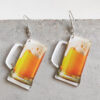 Wholesale Wine Glass Beer Red Wine Whiskey Transparent Acrylic Earrings