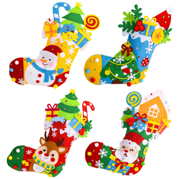 O1CN01uxUPnp1Iu3qU3iiNy_2848140952-0-cib Wholesale Weaving Christmas Socks Christmas Children's DIY Handmade Material Pack