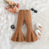 O1CN01uxhpIQ1GNspZKQrb2_978260611-0-cib Wholesale Polyester Children's Solid Color Denim Bell Bottoms