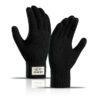 Wholesale Men's Velvet Thickened Jacquard Touch Screen Woolen Gloves